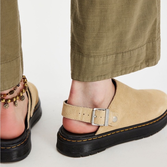 DR MARTENS BROOKLIN MULES LIGHT TAN CANVAS - Picture 2 of 3